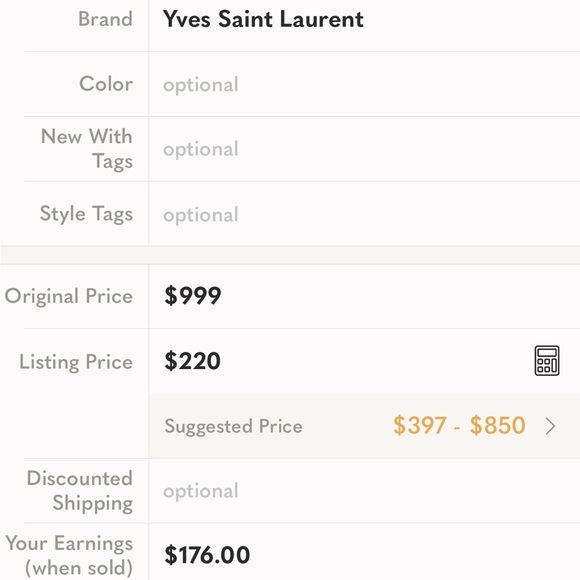 Yves Saint Laurent Pewter Leather Bag - Picture 13 of 13